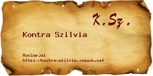 Kontra Szilvia névjegykártya